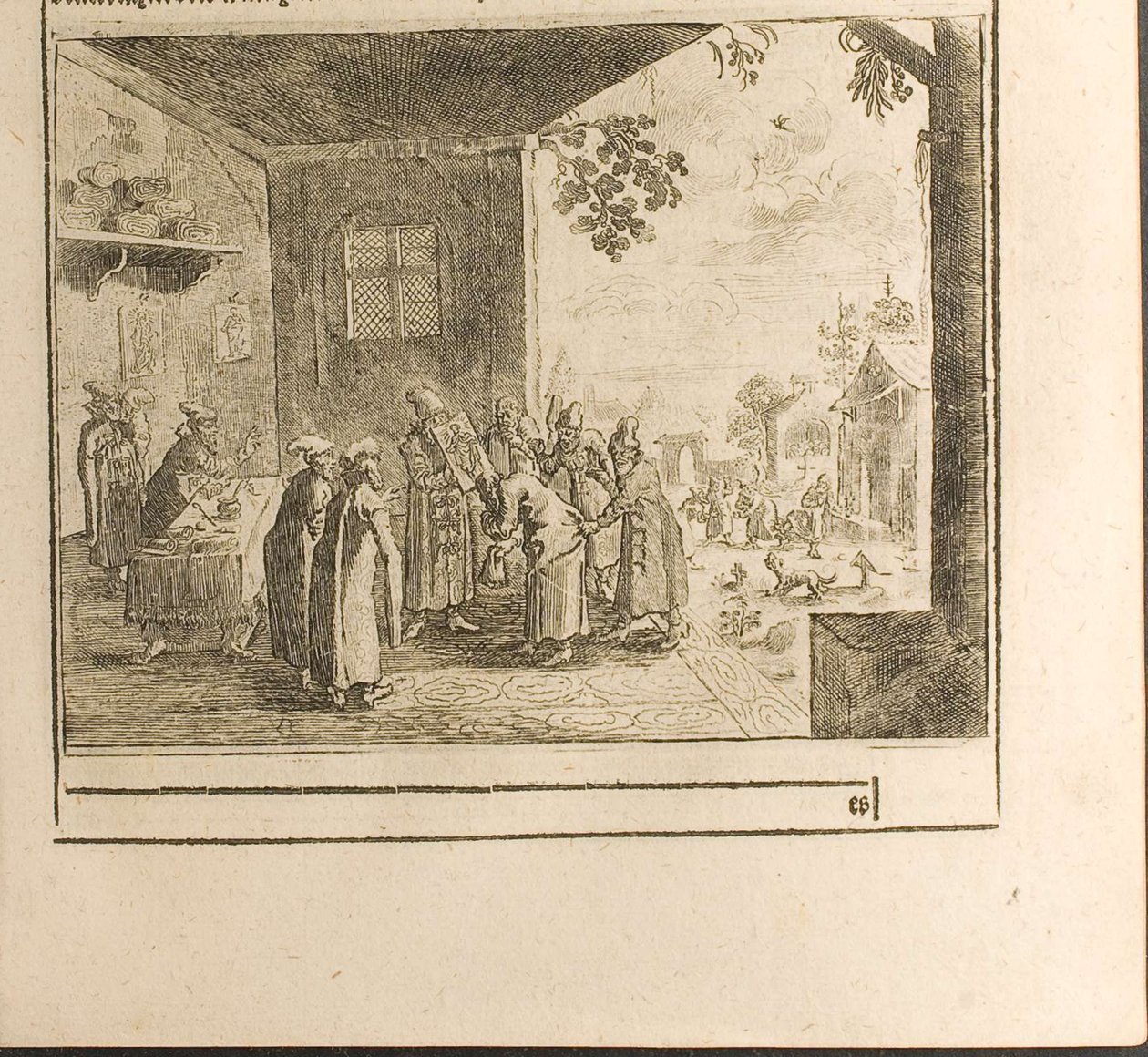 Illustrazione della cerimonia del giuramento di corte da Viaggi al Gran Duca di Moscovia e al Re di Persia da Christian Lorenzen Rothgiesser