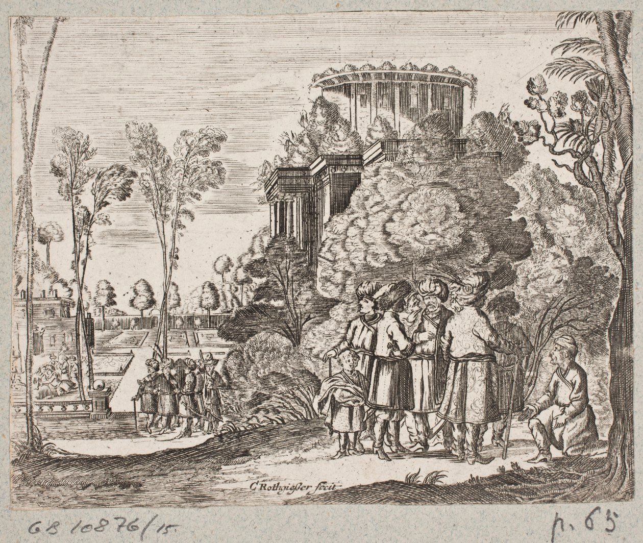 Illustrazione per Adam Olearius, “Persianischer Rosenthal von einem Sinnreichen Poeten Schich Saadi”, Schleswig 1660 da Christian Rothgiesser
