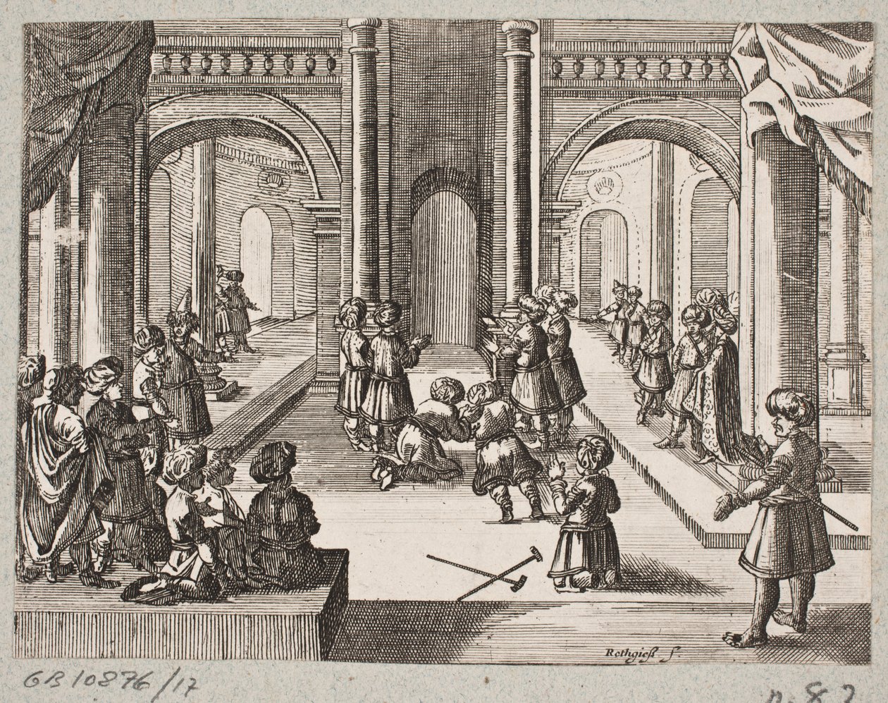 Illustrazione per Adam Olearius, "Persianischer Rosenthal von einem Sinnreichen Poeten Schich Saadi [...]", Schleswig 1660 da Christian Rothgiesser