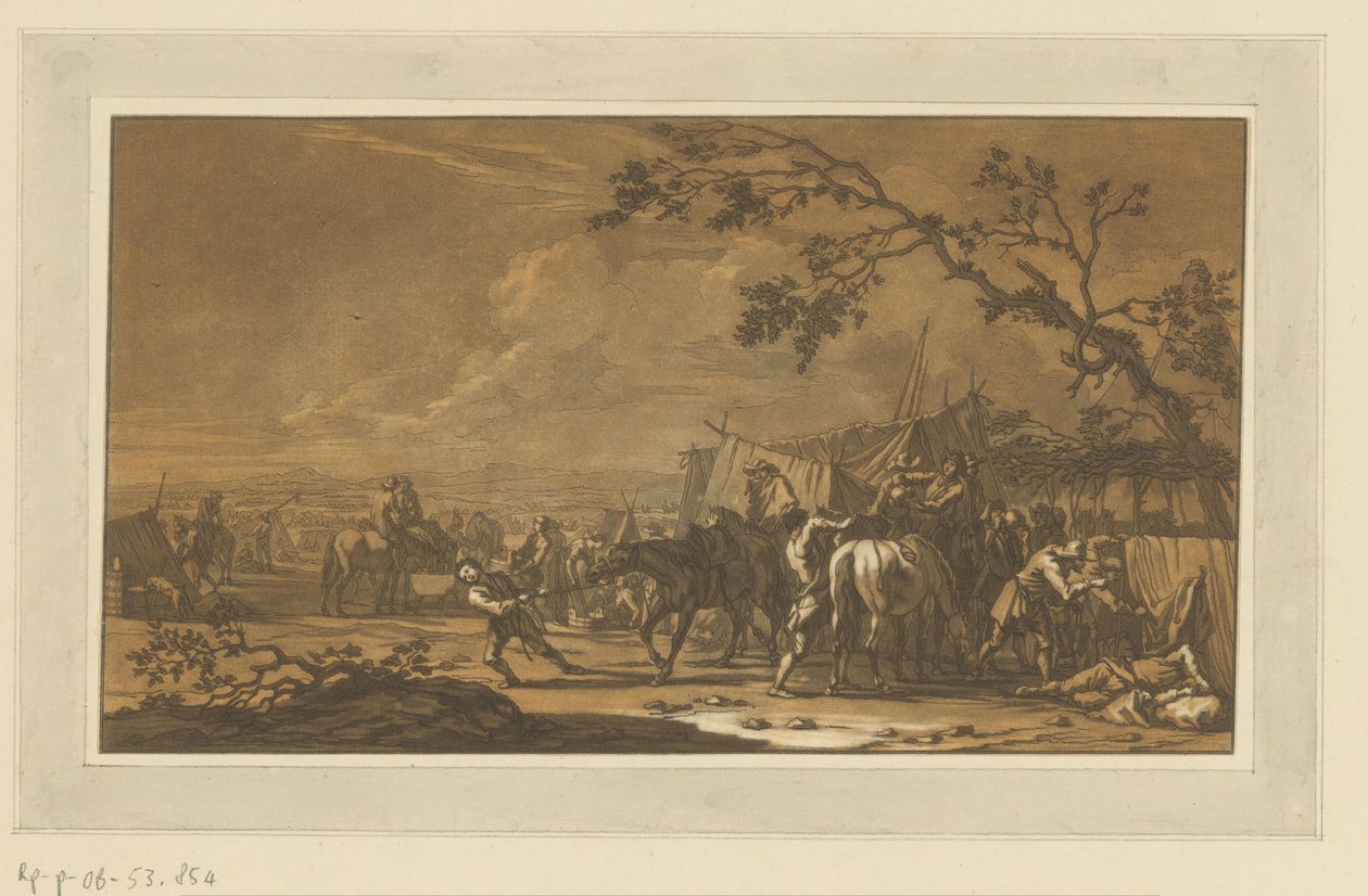 Soldati nel campo da Christian Rugendas