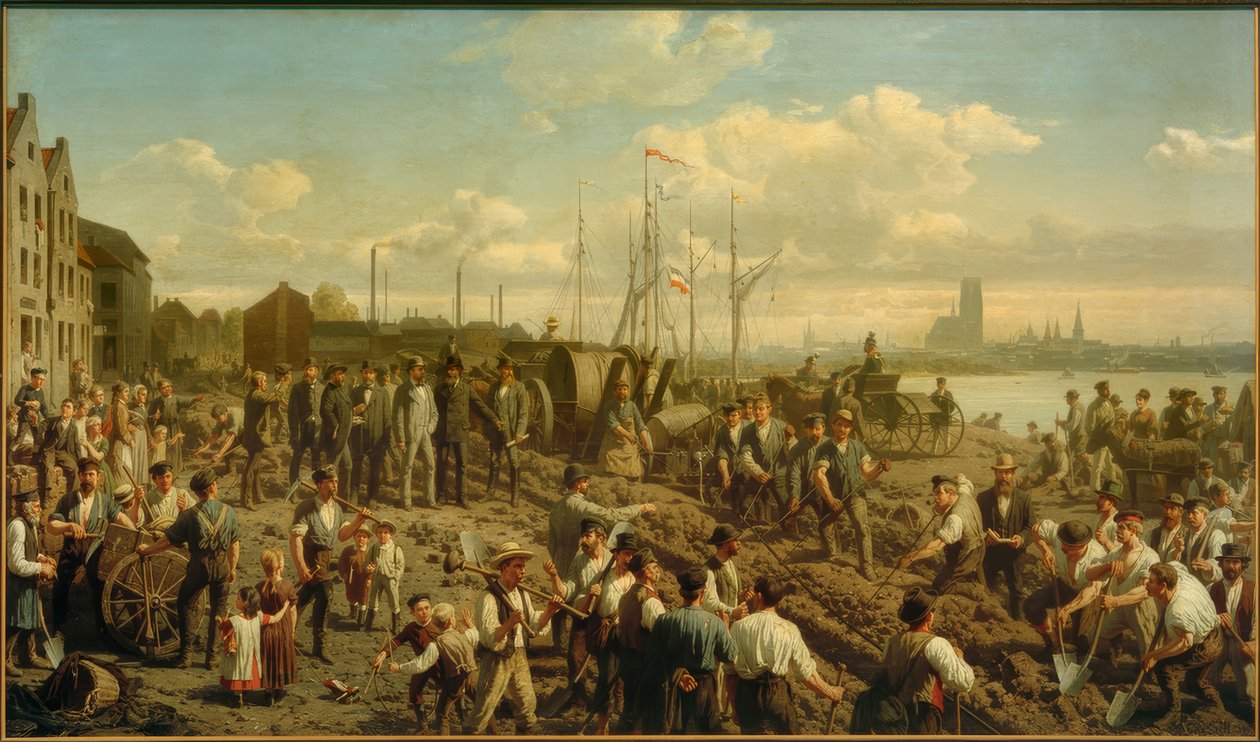 Posa di un cavo telegrafico 1878 da Christian Sell