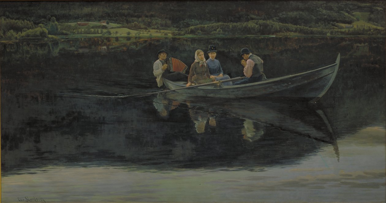 Notte di mezza estate in Norvegia da Christian Skredsvig