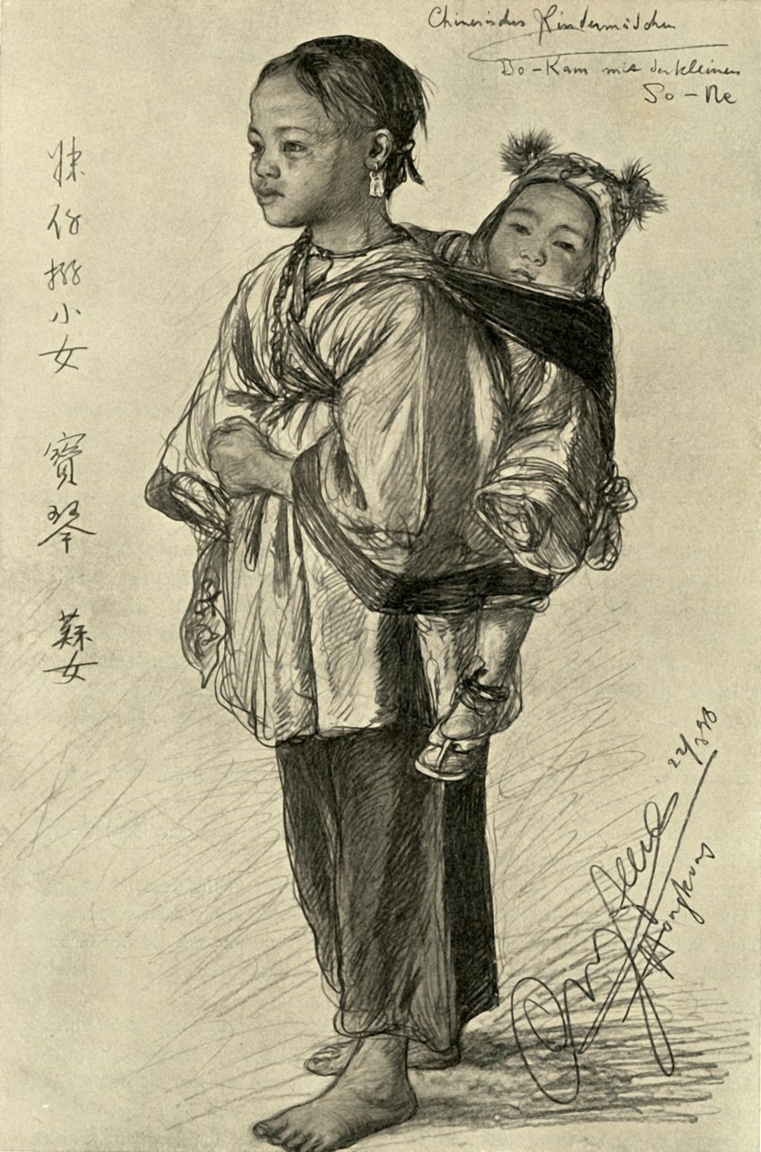 Bo-Kam e So-Ne - Ragazze Cinesi, Hong Kong, 1898 da Christian Wilhelm Allers