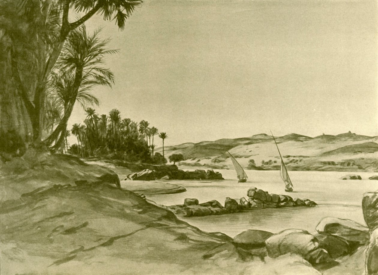 Feluche sul fiume Nilo, Egitto da Christian Wilhelm Allers