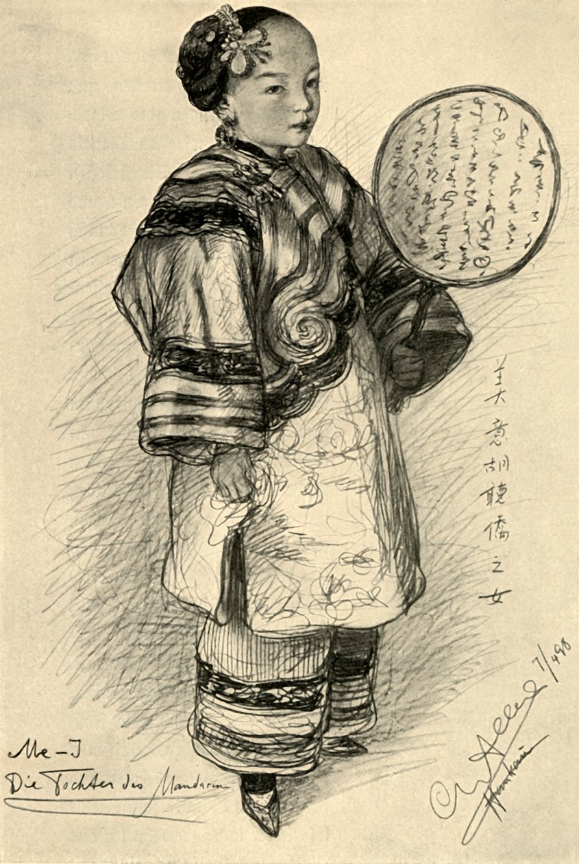 Me-J - figlia di un mandarino, Hankow, Cina, 1898 da Christian Wilhelm Allers