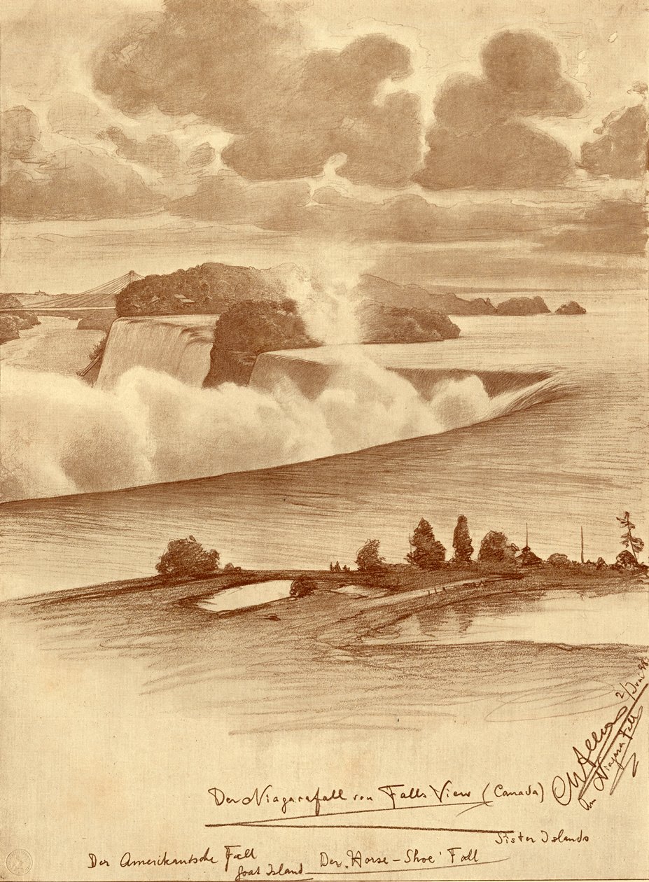 Cascate del Niagara da Falls View, Canada, 1898 da Christian Wilhelm Allers