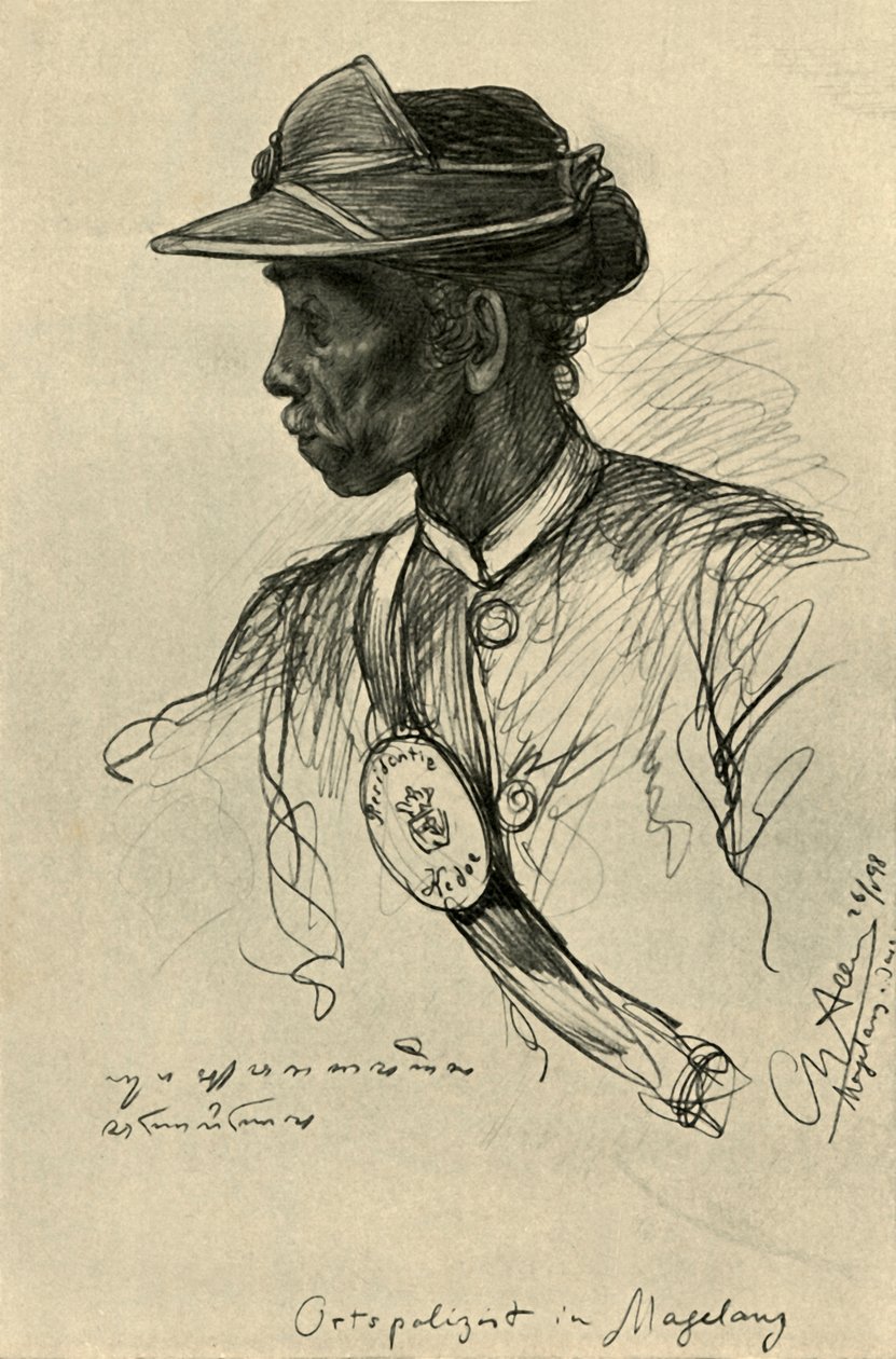 Poliziotto, Magalang, Giava, 1898 da Christian Wilhelm Allers