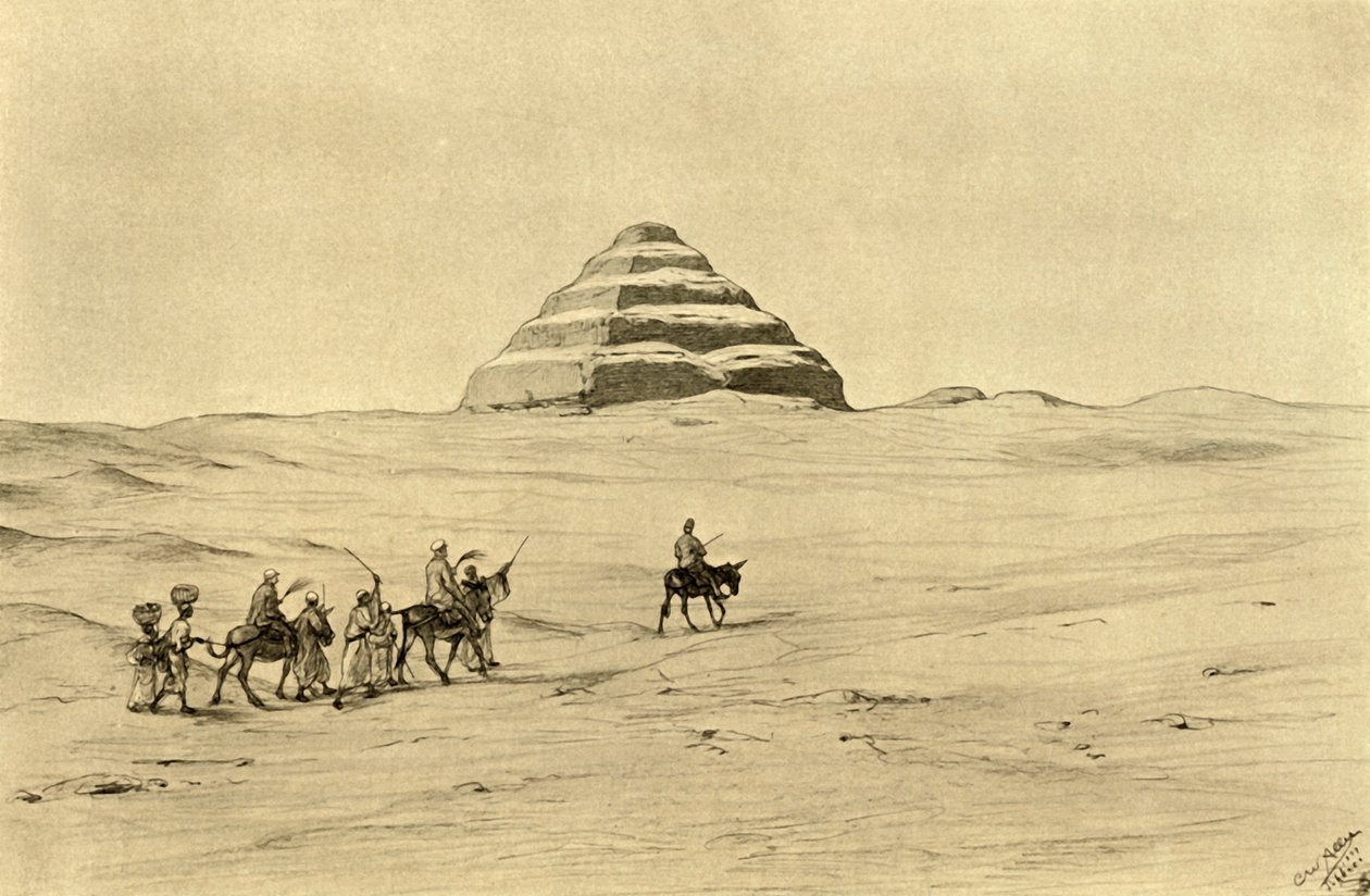 Piramide di Djoser a Saqqara, vicino al Cairo, Egitto, 1898 da Christian Wilhelm Allers