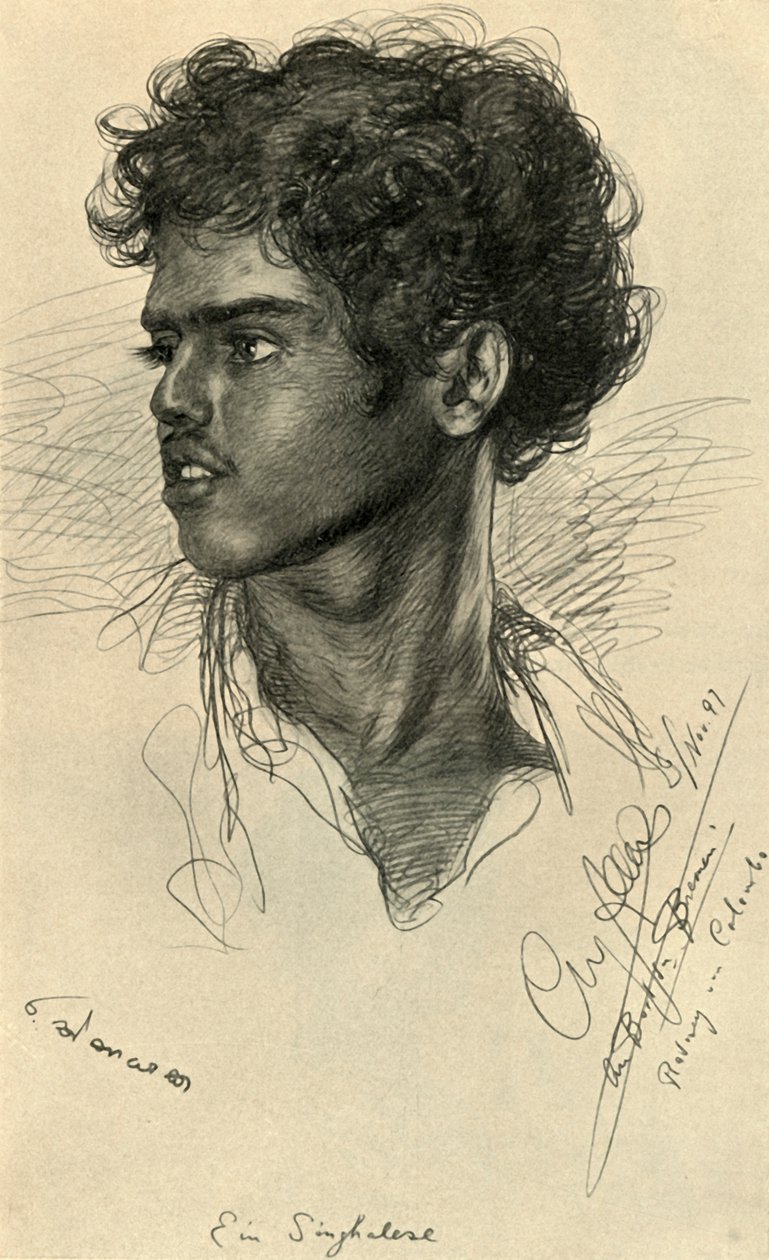Uomo singalese, Colombo, Ceylon, 1898 da Christian Wilhelm Allers