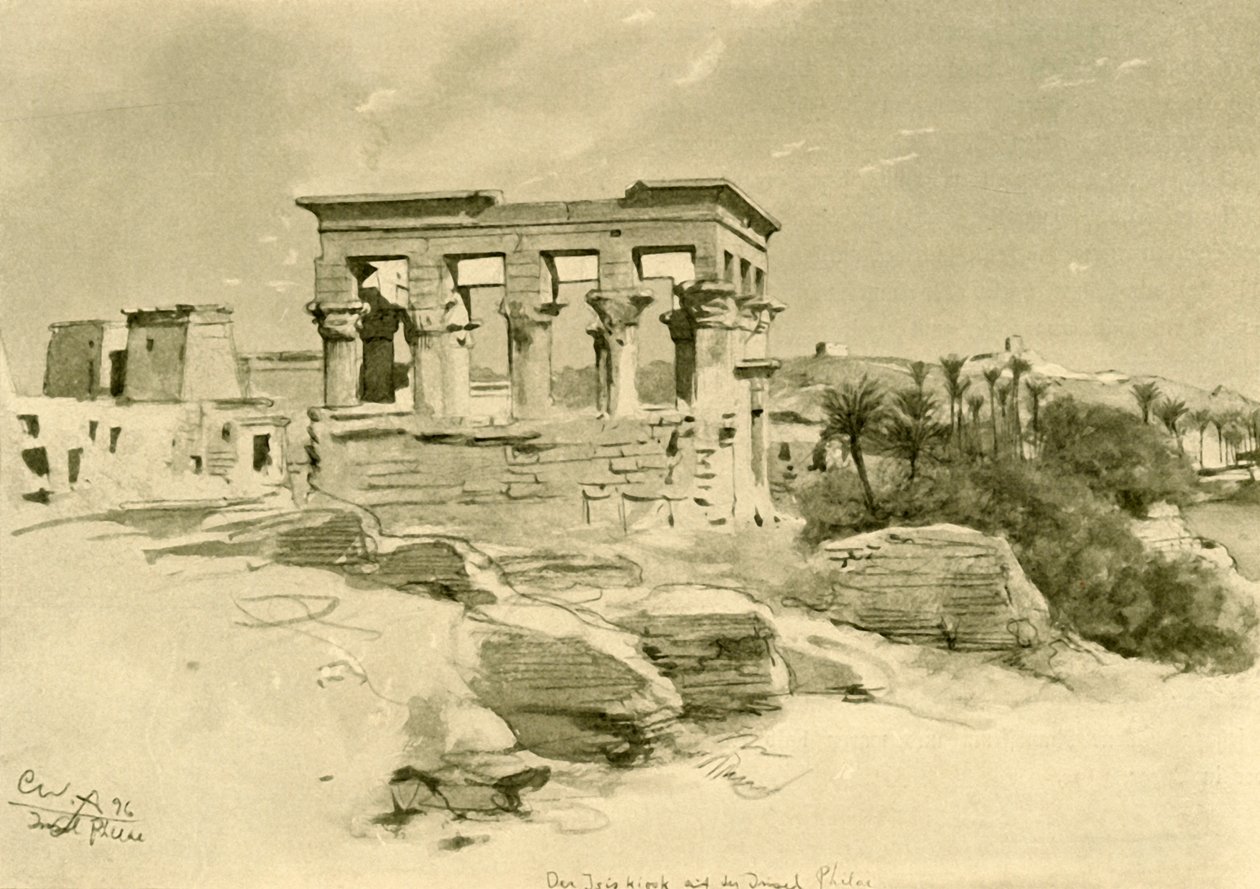 Il tempio di Iside e il chiosco di Traiano sull