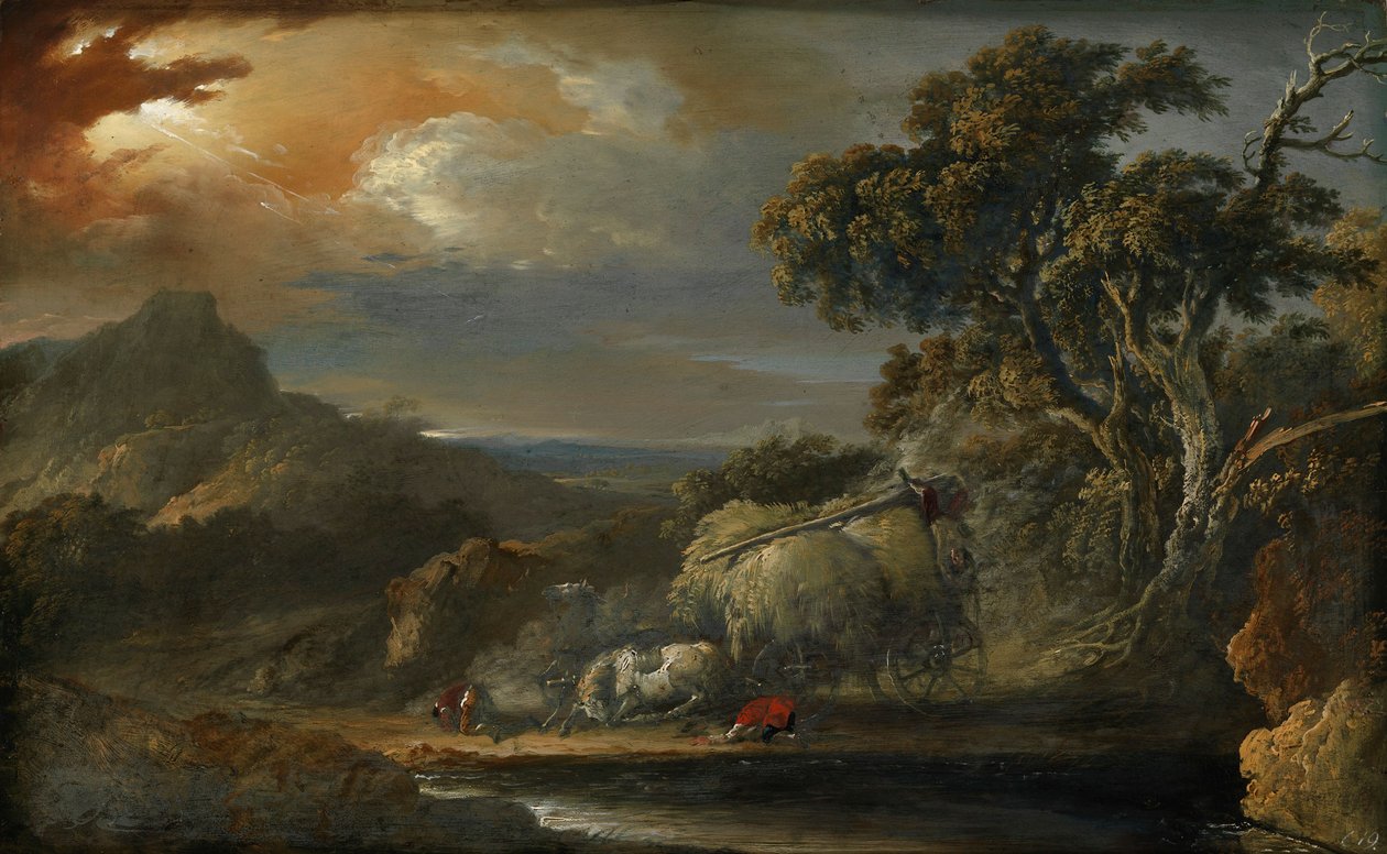 Paesaggio tempestoso da Christian Wilhelm Ernst Dietrich