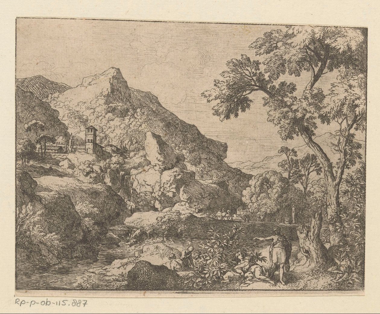 Paesaggio arcadico di montagna da Christian Wilhelm Ernst Dietrich