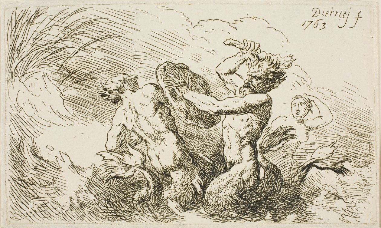 Battaglia dei tritoni da Christian Wilhelm Ernst Dietrich