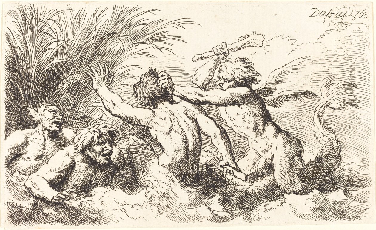 Tritoni in Lotta da Christian Wilhelm Ernst Dietrich
