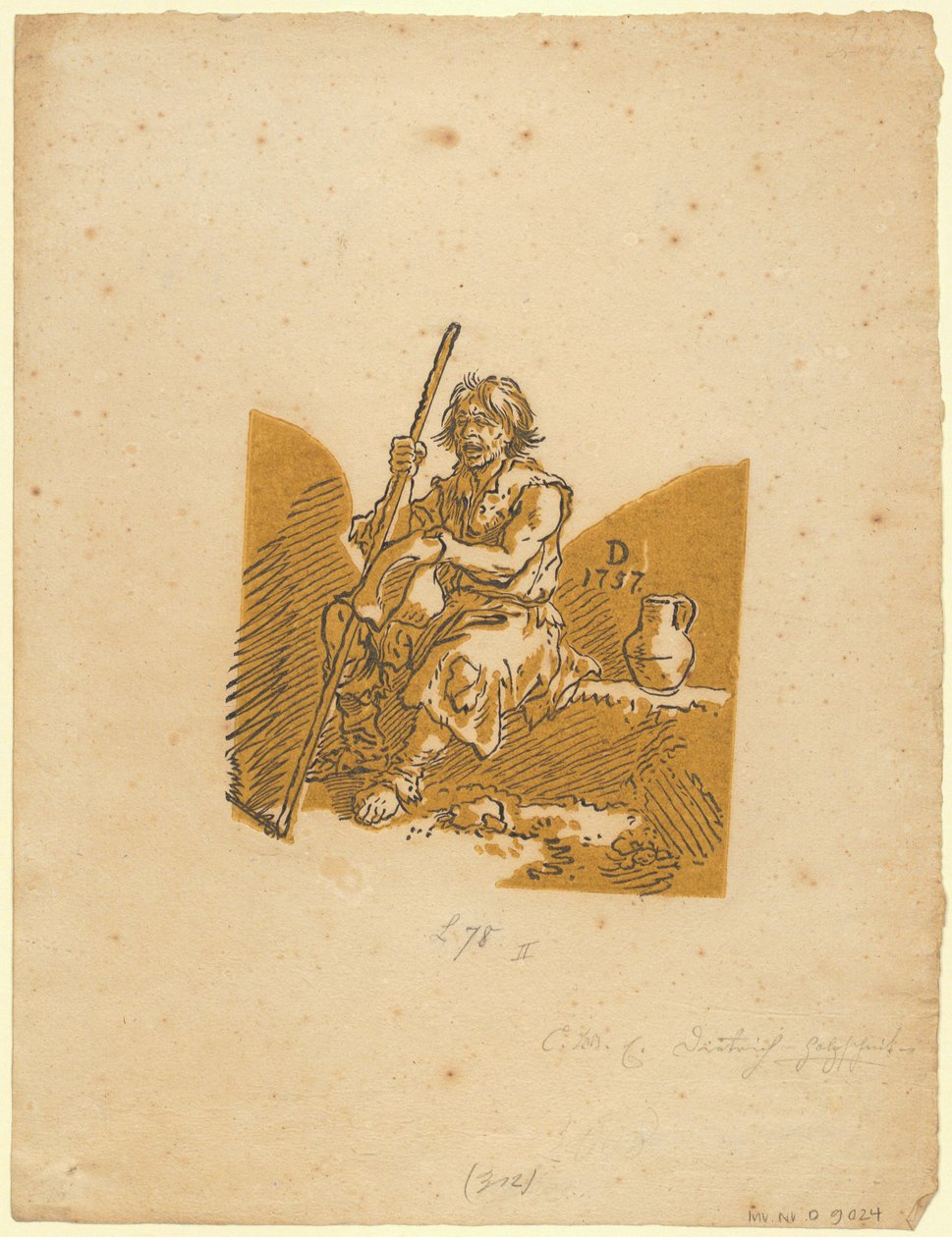 Blinder Bettler da Christian Wilhelm Ernst Dietrich