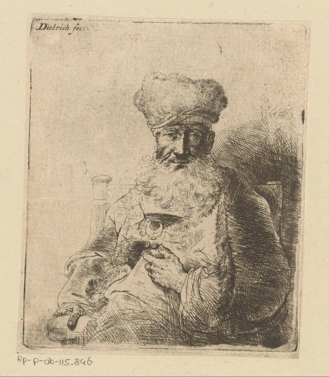 Busto di un sacerdote ebreo da Christian Wilhelm Ernst Dietrich