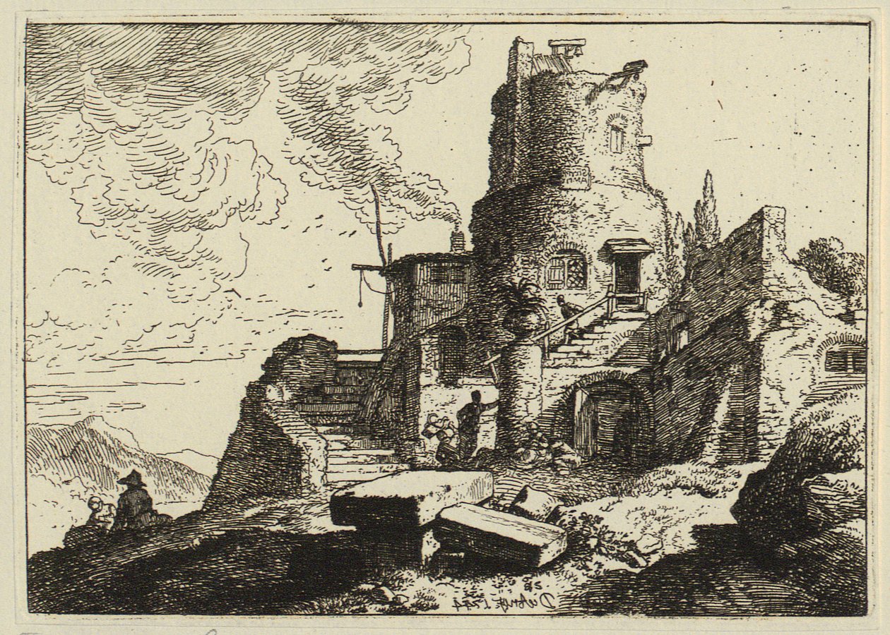 Un eremo tra le rocce da Christian Wilhelm Ernst Dietrich