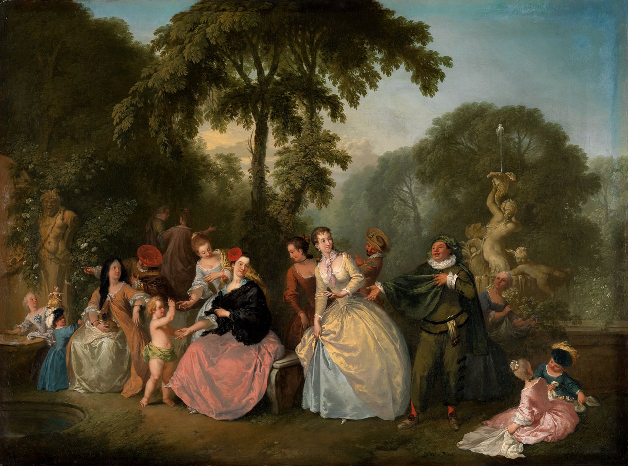 Compagnia nel parco da Christian Wilhelm Ernst Dietrich