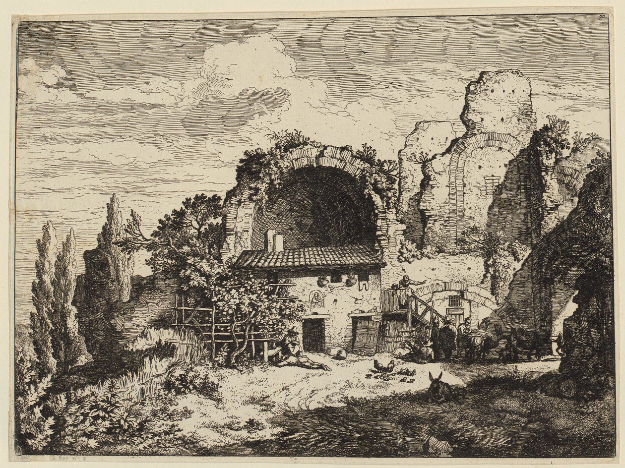 Locanda dei mulattieri da Christian Wilhelm Ernst Dietrich