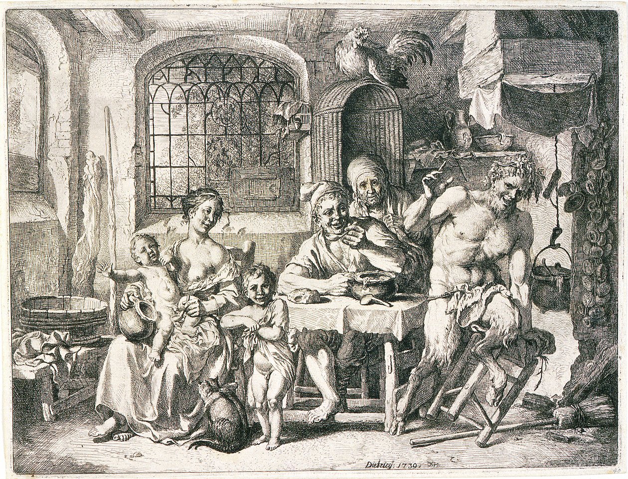 Satiri e contadini da Christian Wilhelm Ernst Dietrich