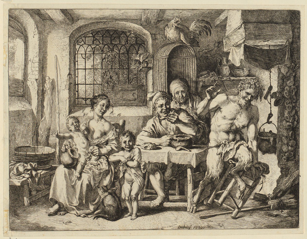 Satiro dal contadino da Christian Wilhelm Ernst Dietrich