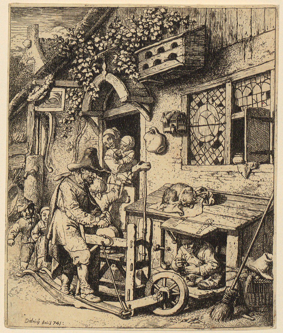 Arrotino di forbici da Christian Wilhelm Ernst Dietrich