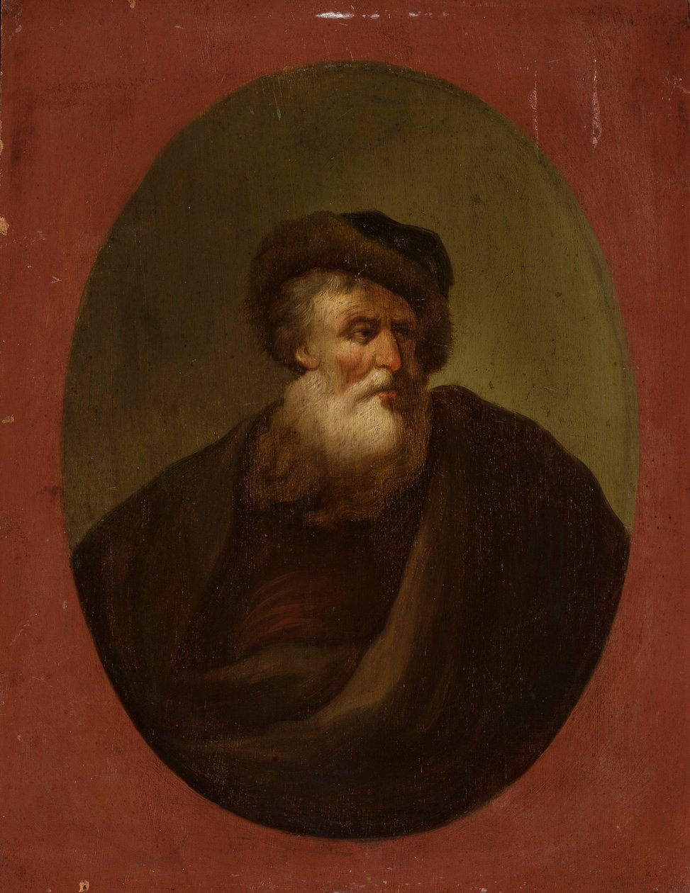 Vecchio che guarda a destra da Christian Wilhelm Ernst Dietrich