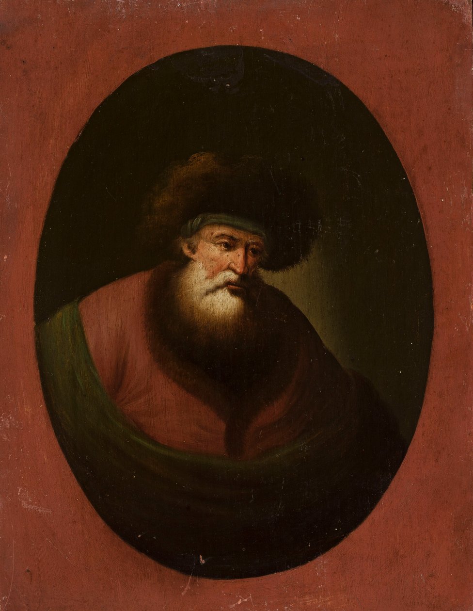 Vecchio con stoffa verde da Christian Wilhelm Ernst Dietrich