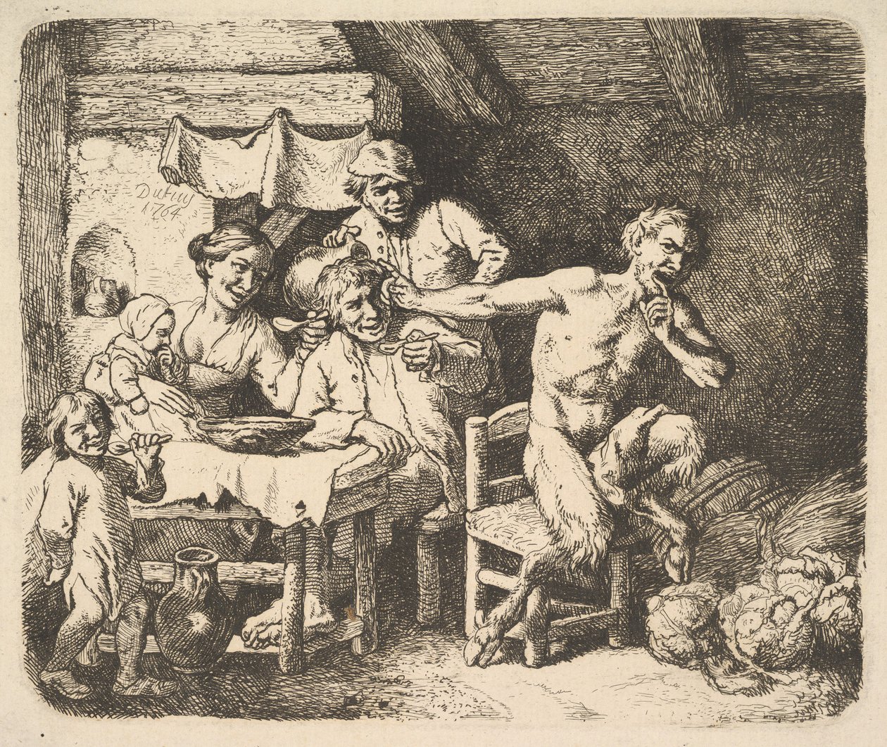Il satiro e il contadino da Christian Wilhelm Ernst Dietrich