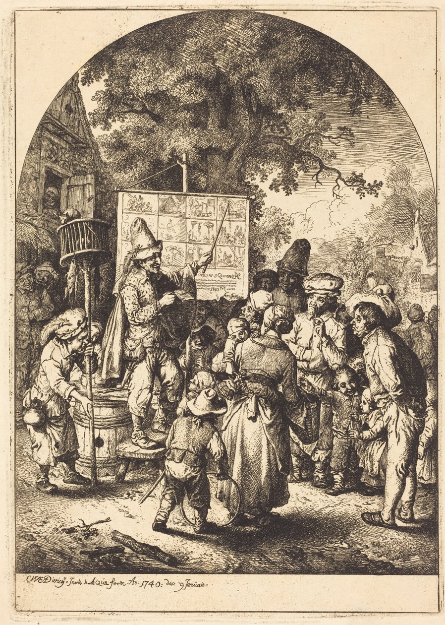 Il cantante alla fiera di campagna da Christian Wilhelm Ernst Dietrich