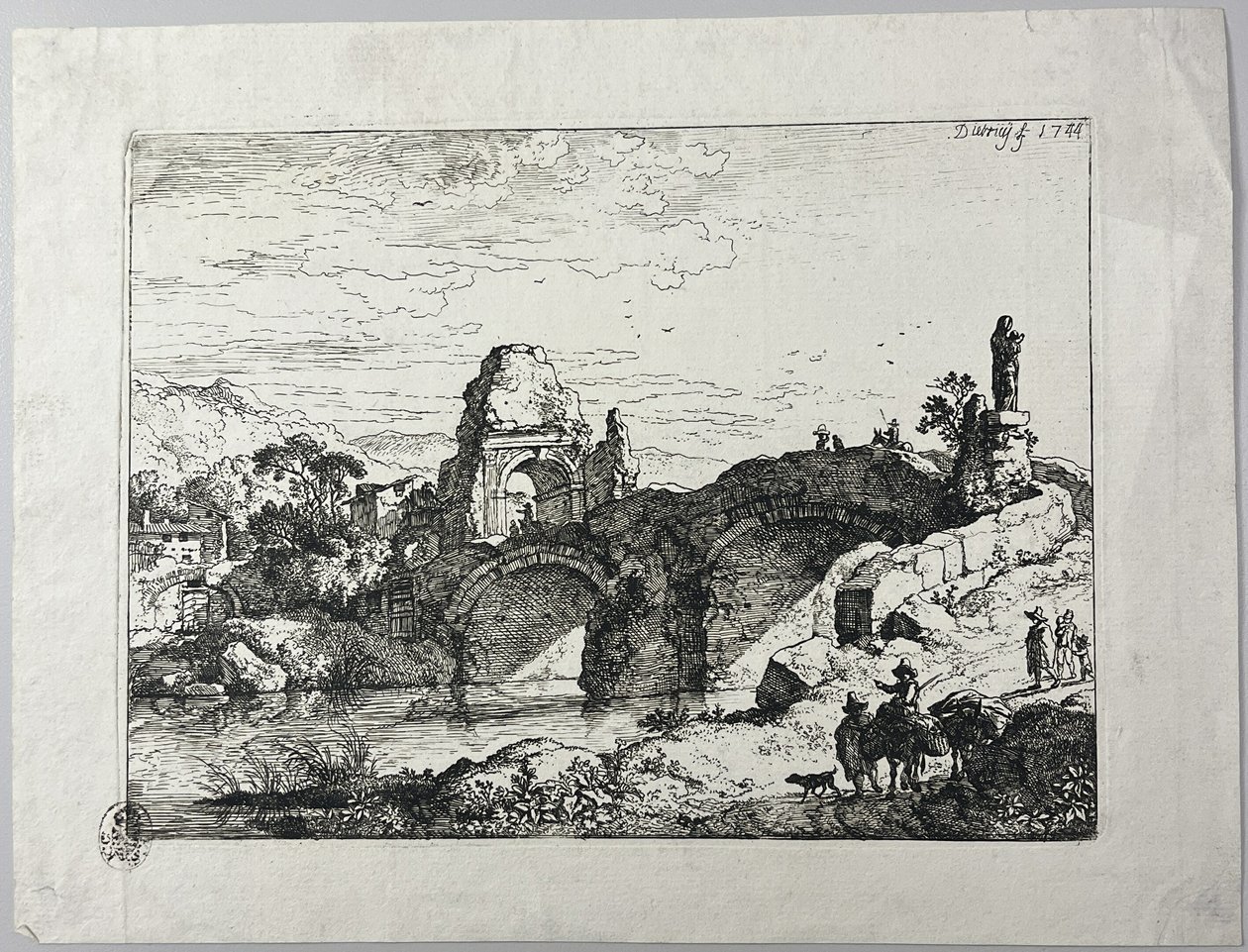 Il ponte di pietra da Christian Wilhelm Ernst Dietrich