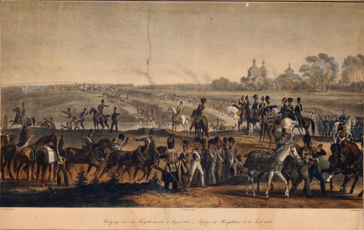 Attraversamento del Dnepr il 14 agosto 1812, 1820s da Christian Wilhelm Faber du Faur von