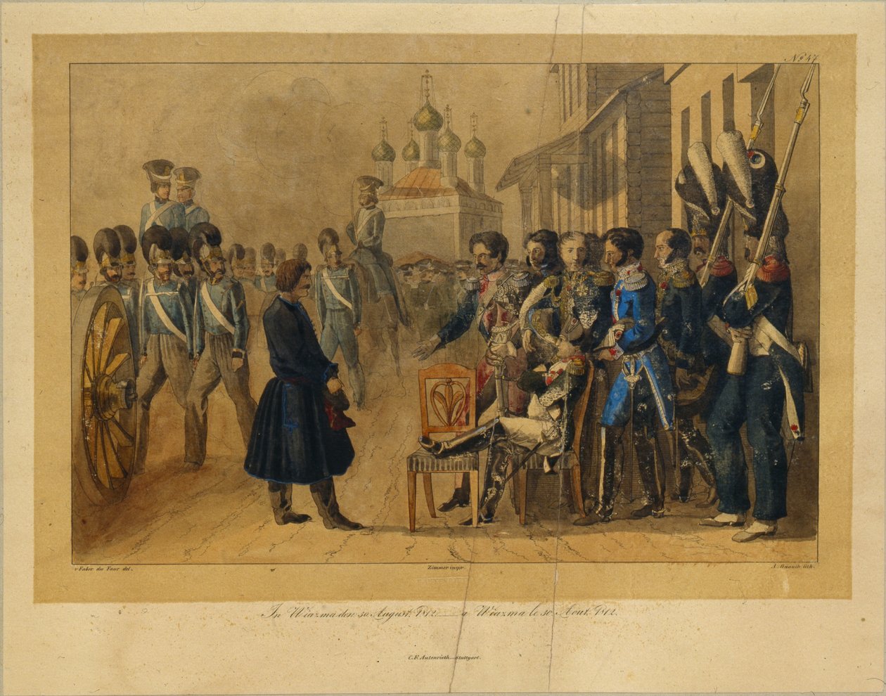 Vyazma il 30 agosto 1812, 1820s da Christian Wilhelm Faber du Faur von