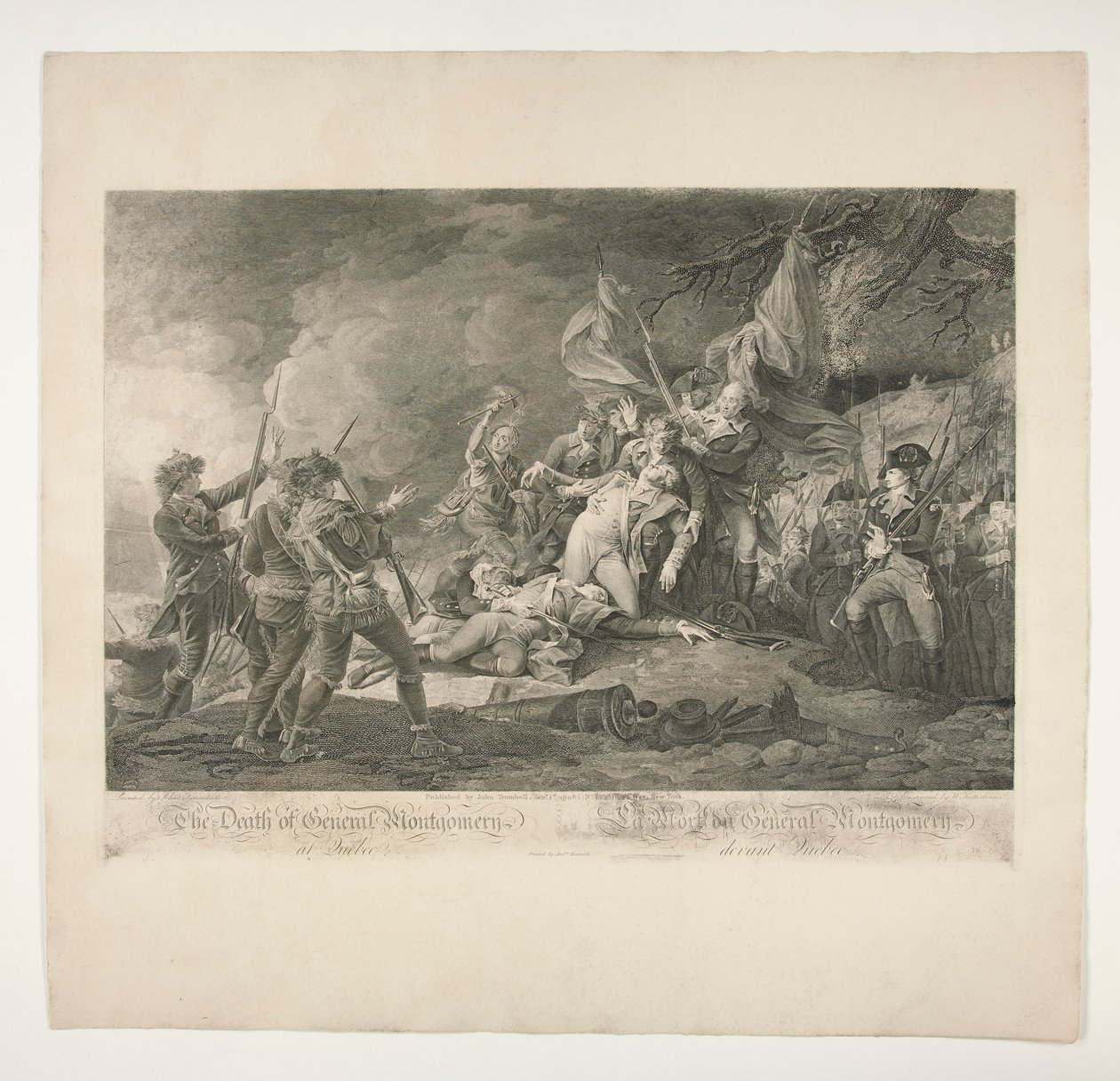 La morte del generale Montgomery a Quebec da Christian Wilhelm Ketterlinus