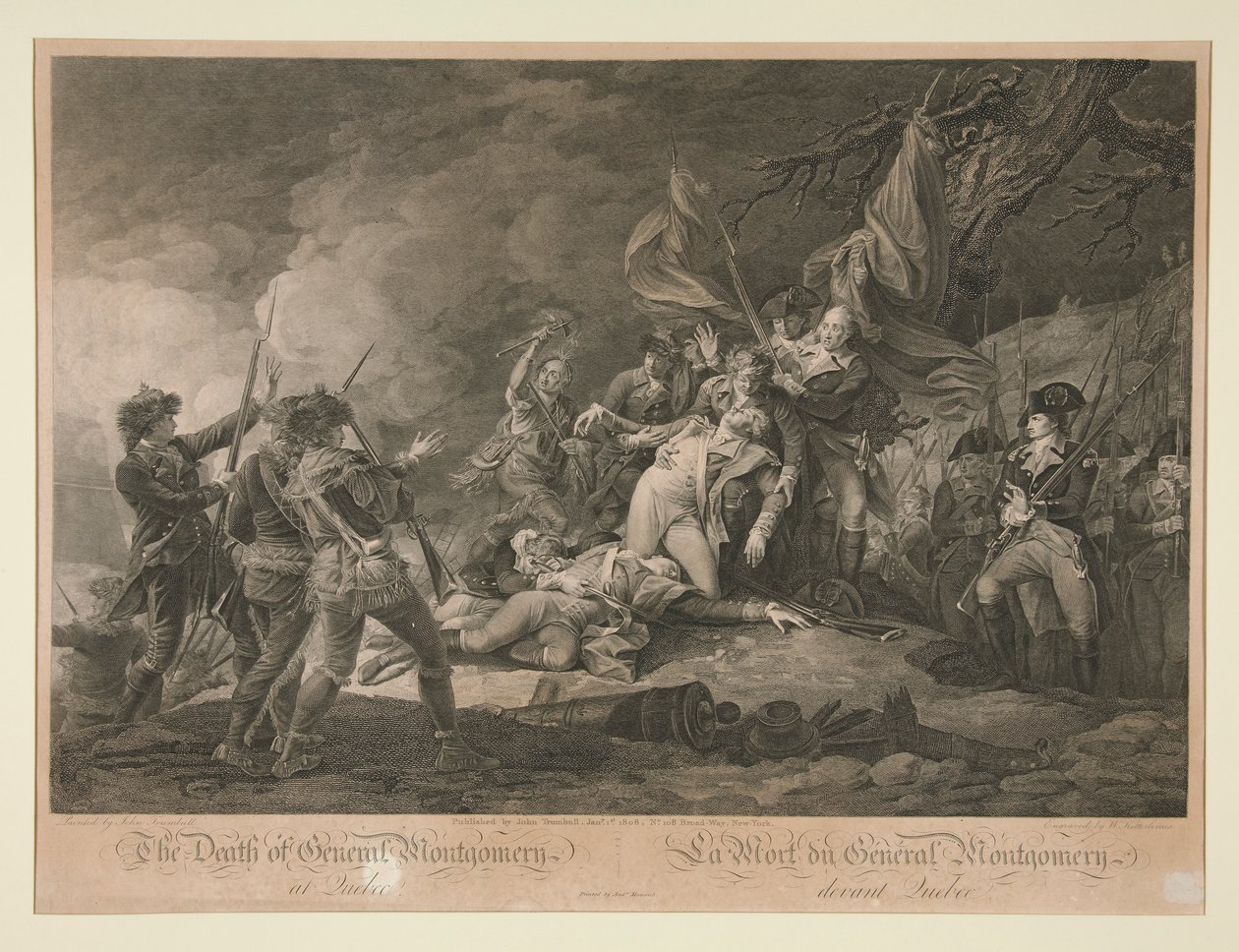 La morte del generale Montgomery di Quebec da Christian Wilhelm Ketterlinus