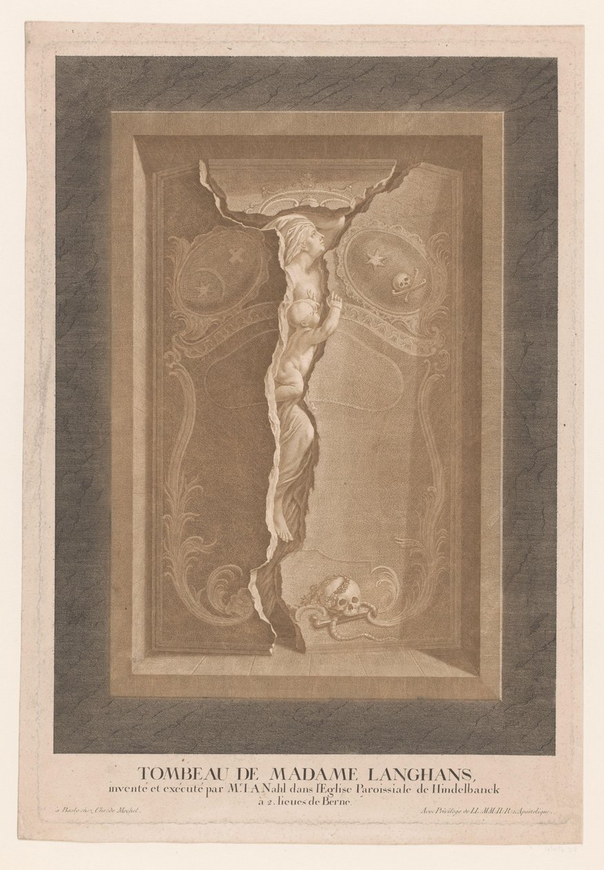 Tomba di Maria Magdalena Langhans nella chiesa di Hindelbank da Christian von Mechel