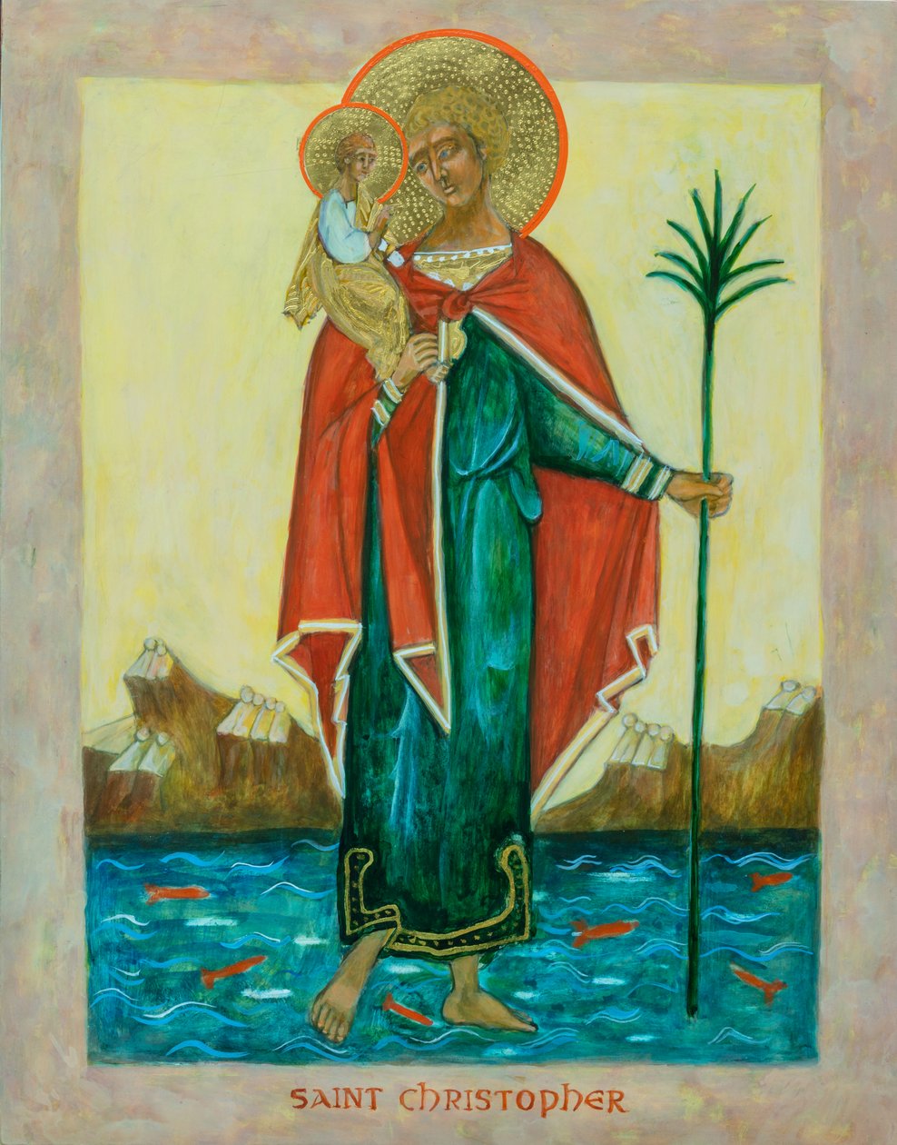 Icona di San Cristoforo, 2023 (tempera all