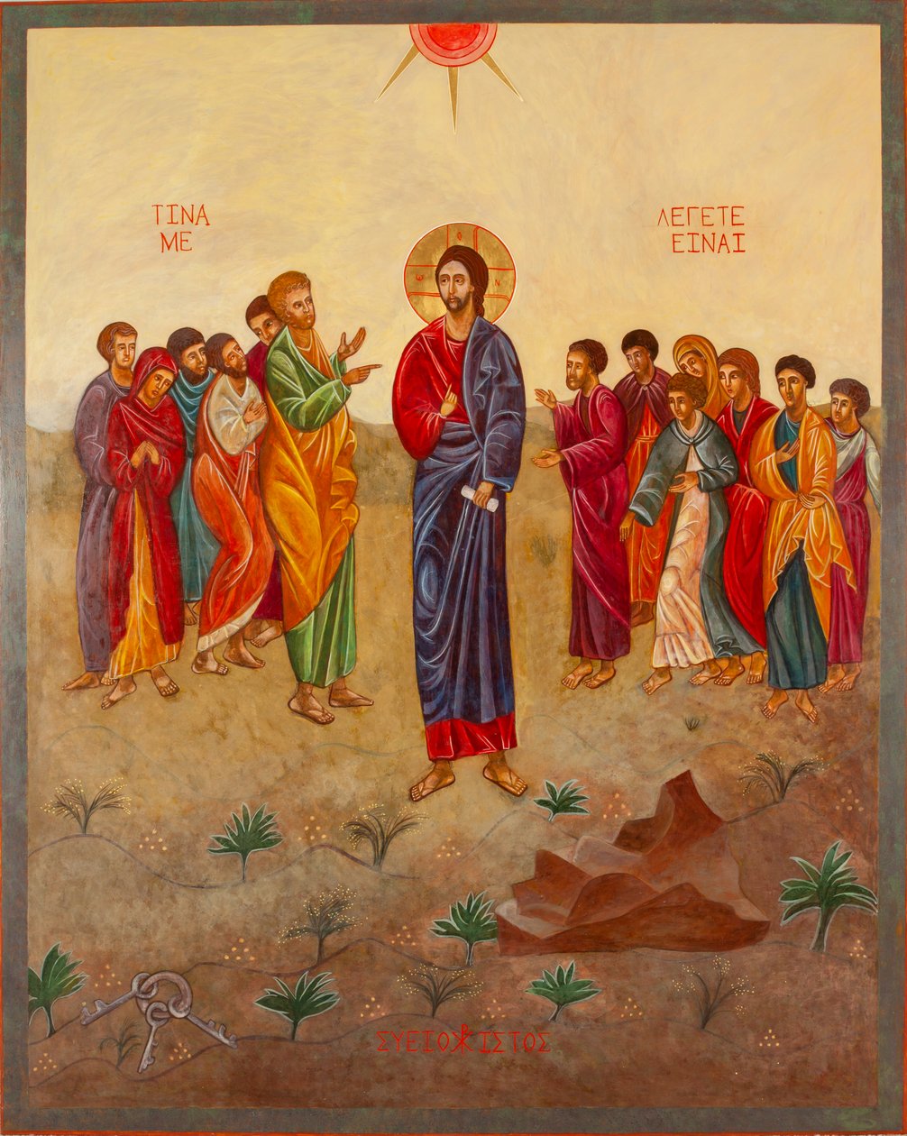 San Pietro e Cristo, 2000 (tempera all