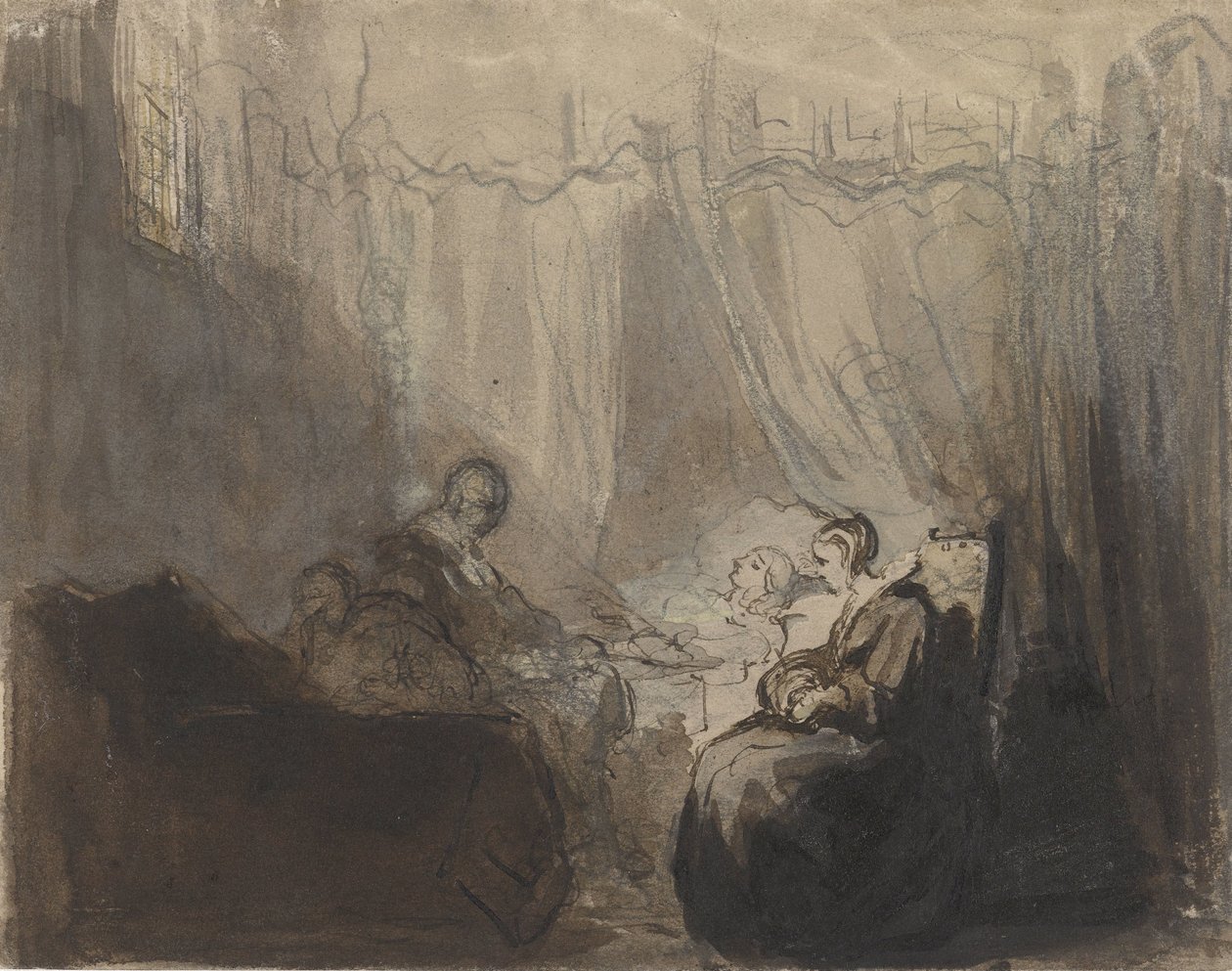 Un letto di malato da Christoffel Bisschop