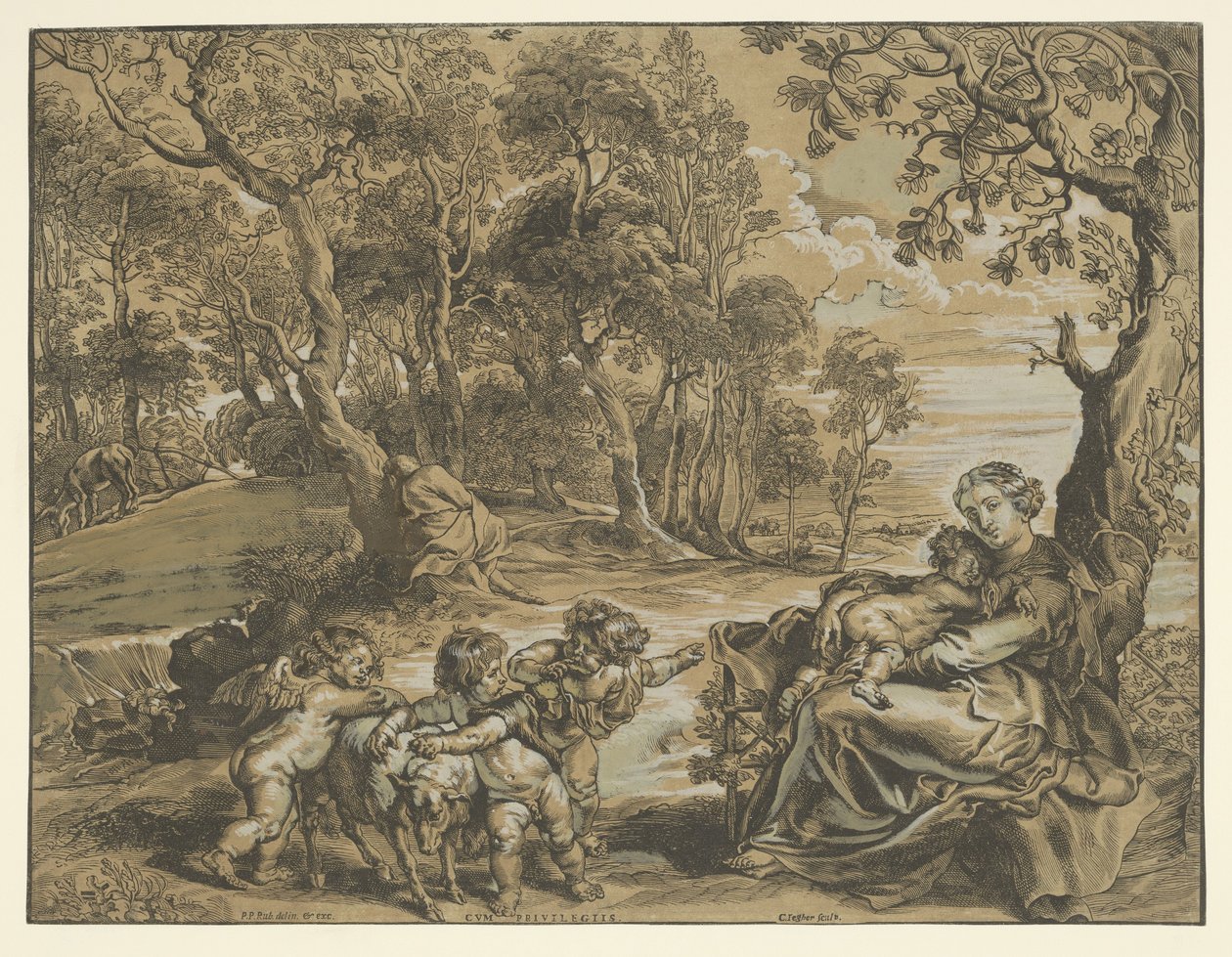 Riposo durante la fuga in Egitto da Christoffel Jegher