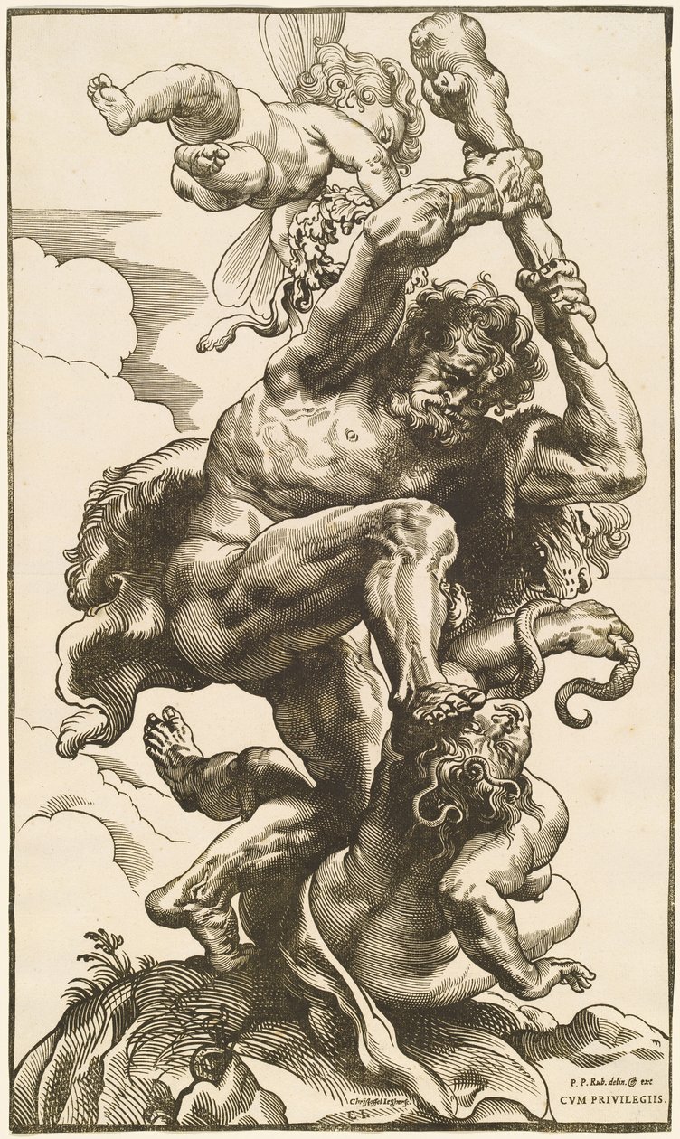 Ercole che Combatte la Furia e la Discordia da Christoffel Jegher after Sir Peter Paul Rubens