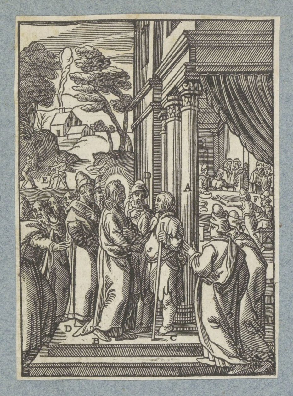 Cristo guarisce un uomo con idropisia di sabato da Christoffel van Sichem (II)