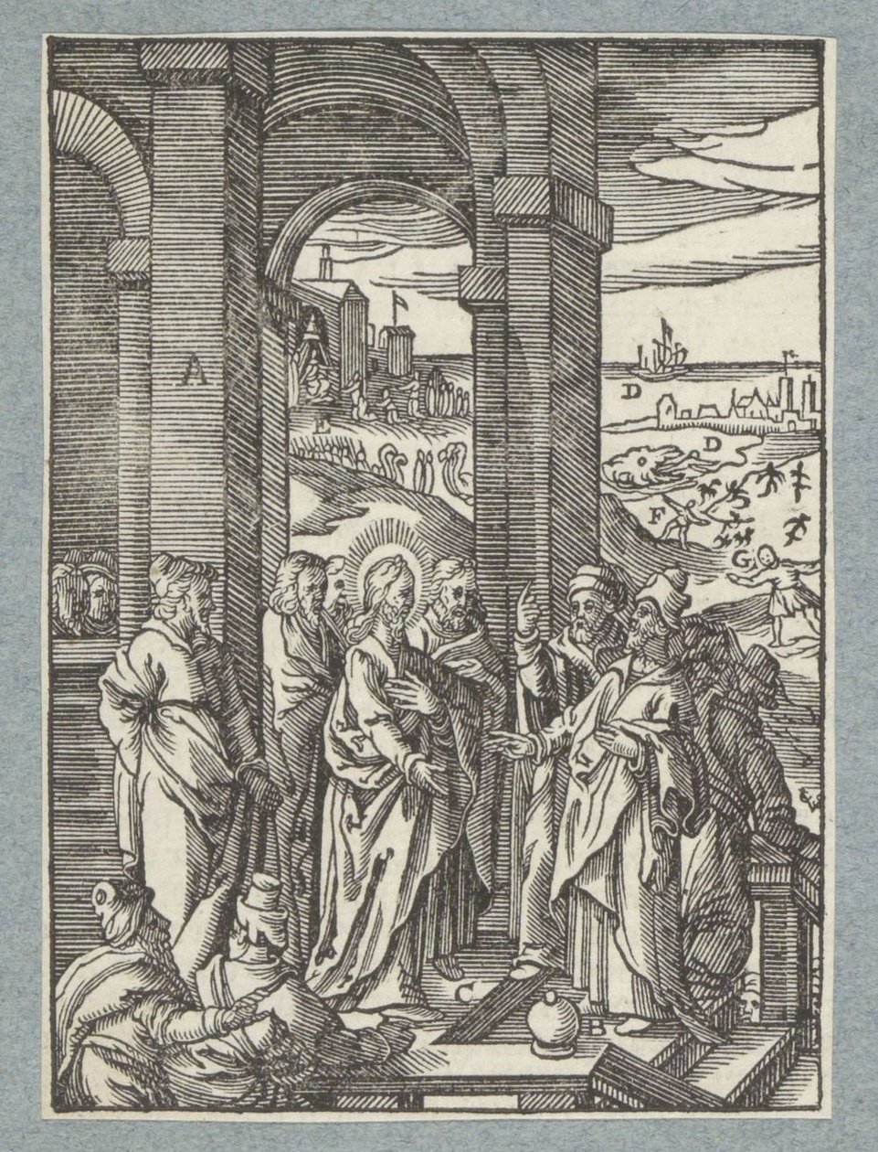 I farisei e gli scribi chiedono un segno a Cristo da Christoffel van Sichem (II)