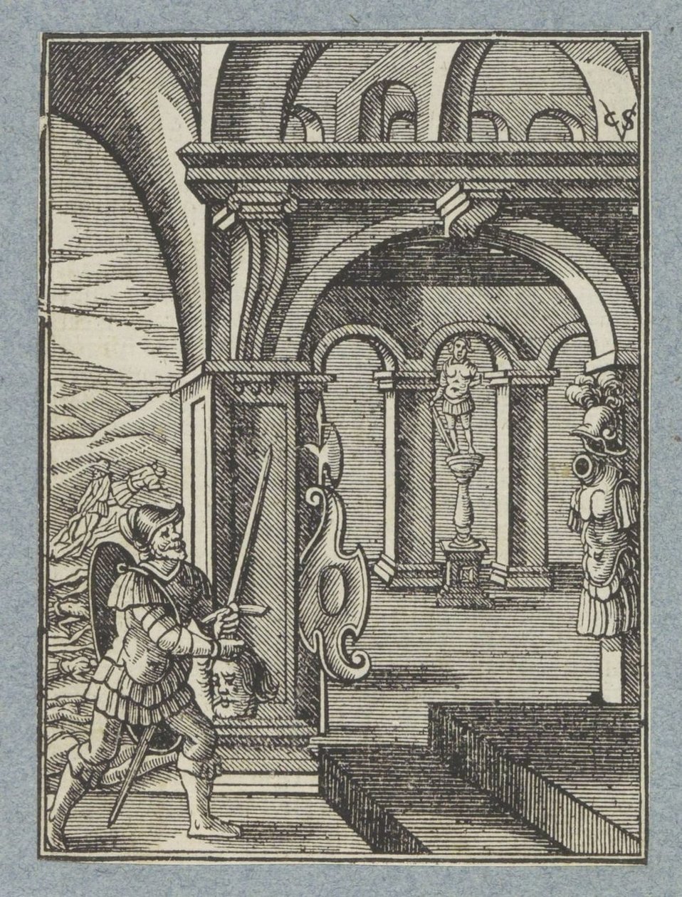 La testa di Saul viene portata nel tempio dei Filistei da Christoffel van Sichem (II)