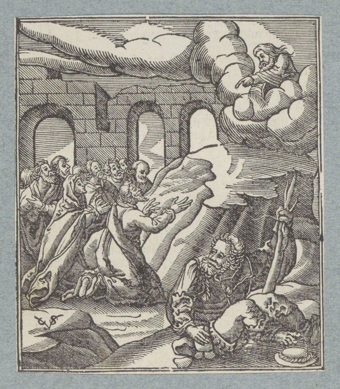 Il grido di aiuto degli Israeliti ascoltato da Dio Padre da Christoffel van Sichem (II)