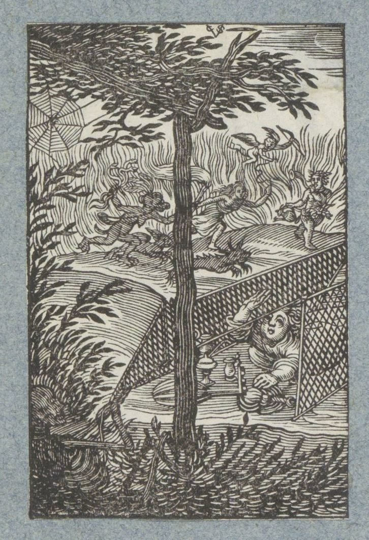 Bambino catturato nelle reti della Morte da Christoffel van Sichem (II)