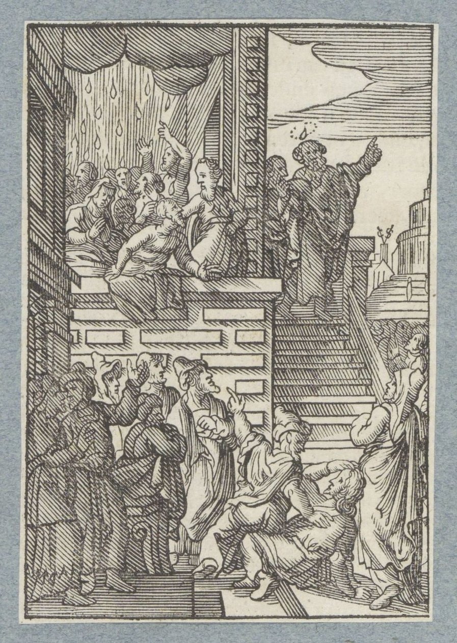 Pietro predica a Gerusalemme da Christoffel van Sichem (II)