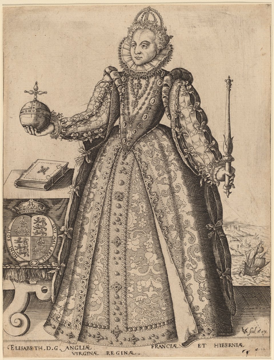 Elisabetta, Regina di Gran Bretagna da Christoffel van Sichem I