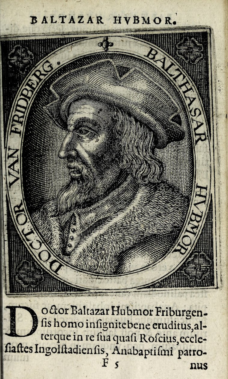 Balthasar Hubmaier, illustrazione da 