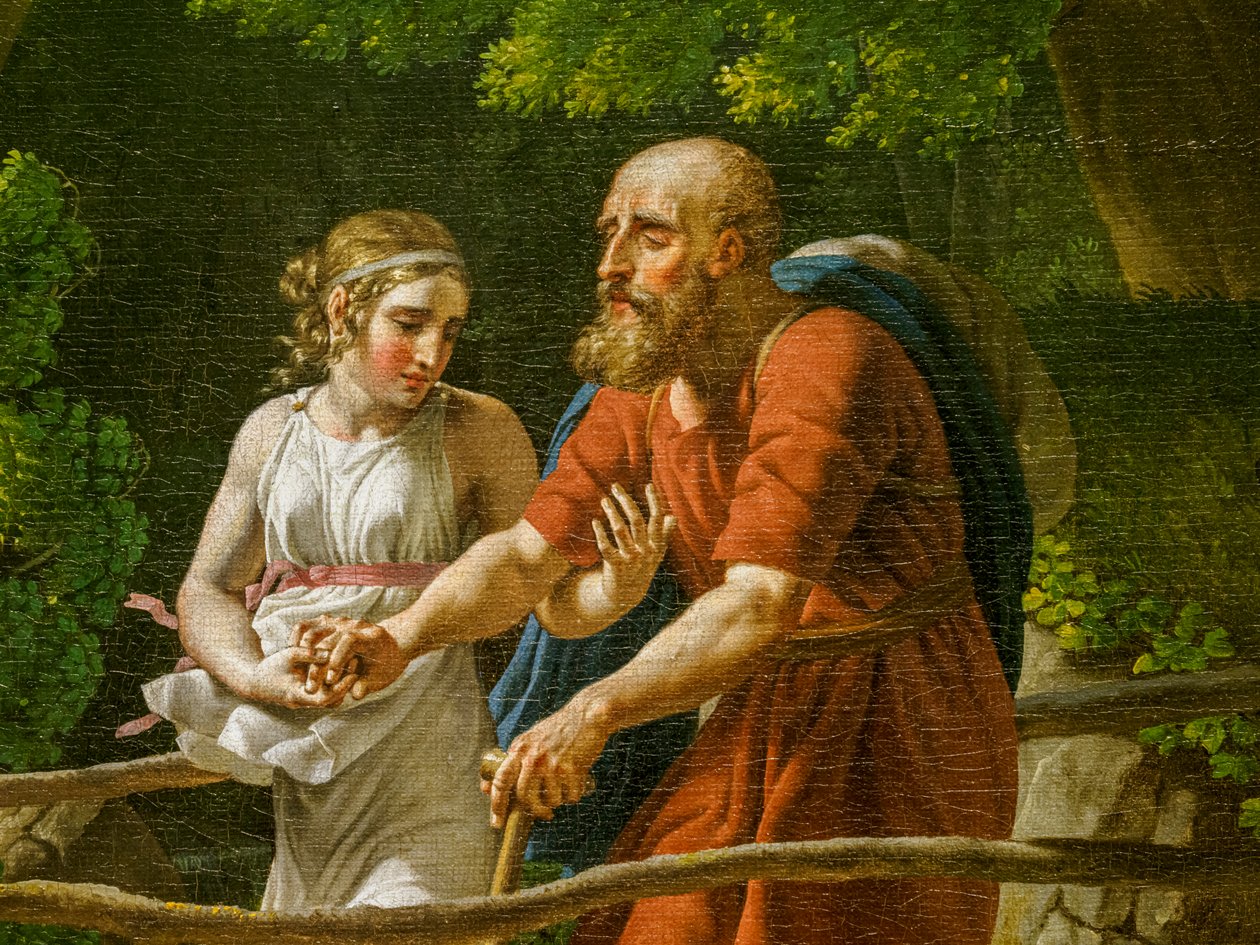 Edipo e Antigone, dettaglio da Christoffer-Wilhelm Eckersberg